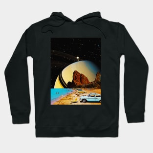 Vacation Days - Space Collage, Retro Futurism, Sci Fi Hoodie